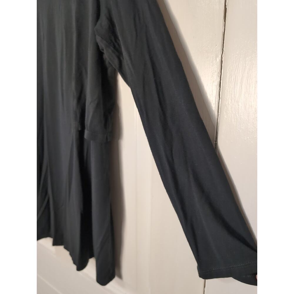 J Jill Wearever Tunic Top Black Capsule Wardrobe Work Women's M (1187) - Picture 2 of 5